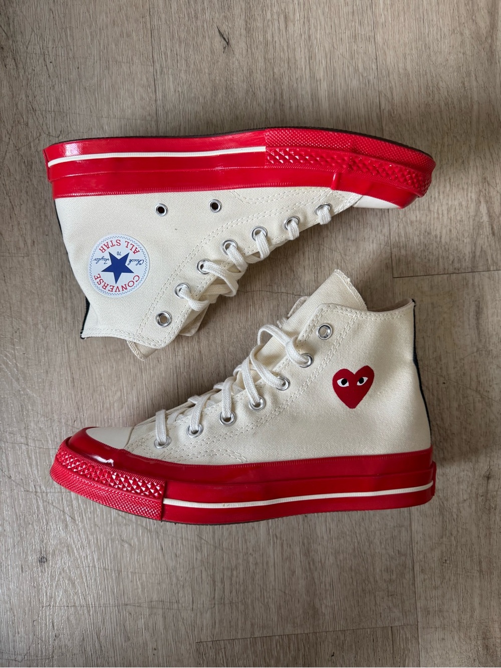 ComedeGarçonsPlayXConverseChuck70High ‘Pristine Red’ A01794C Sz 6m/8w PREOWNED
